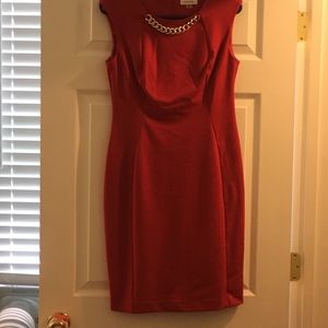 Red Calvin Klein dress
